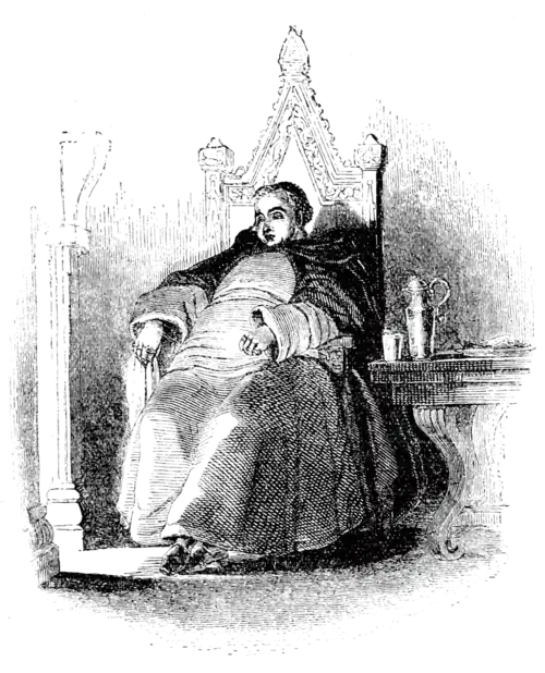 Abbot Boniface engaged in Meditation