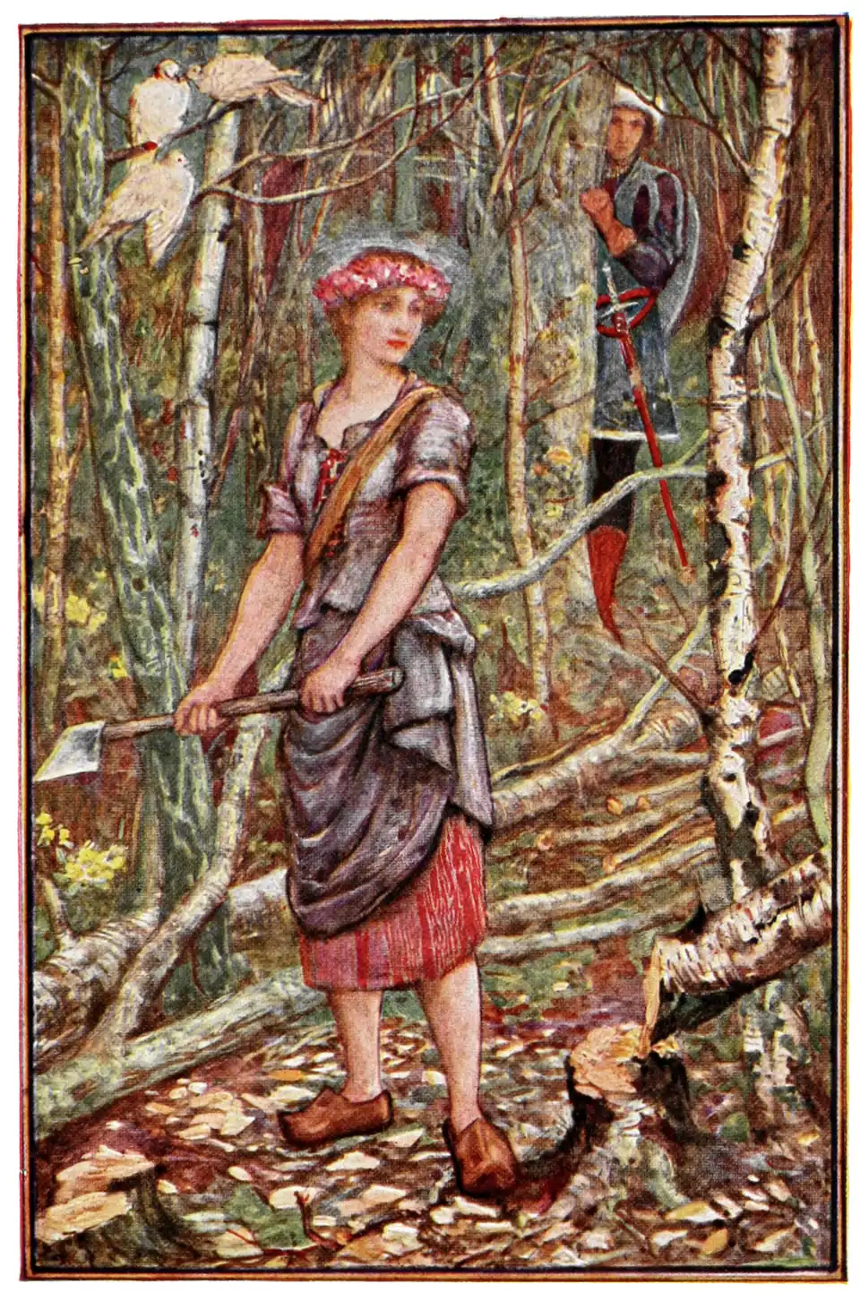 STANDING IN THE SHELTER OF A TREE, HE WATCHED HER A LONG WHILE