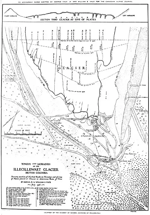 Tongue and Moraines of the Illecillewaet Glacier British Columbia