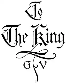To The King G V