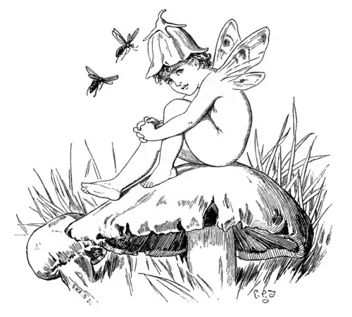 FAIRY ON MUSHROOM