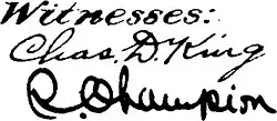 Witnesses signatures