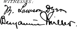 Witnesses signatures
