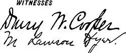 Witnesses signatures
