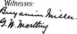 Witnesses signatures