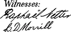 Witnesses signatures