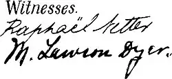 Witnesses signatures