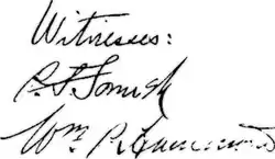 Witnesses signatures