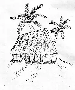 Sketch of an Ulithian hut.