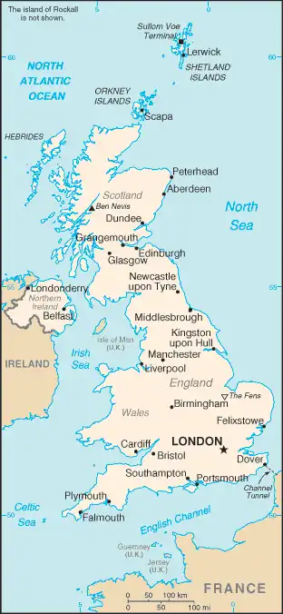 map of United Kingdom