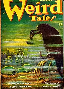 Weird Tales cover image for November 1952