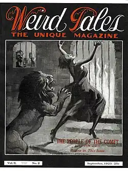 Weird Tales cover for September 1923