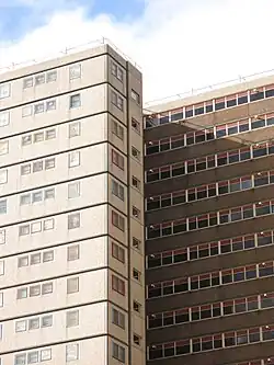 Photograph of a high rise apartment building