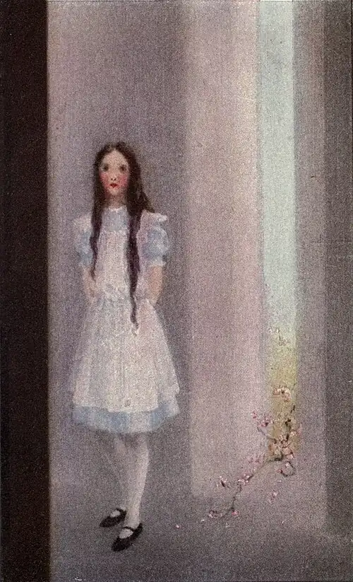 Frontispiece painting of young girl