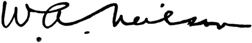 [Signed] W. A. Neilson