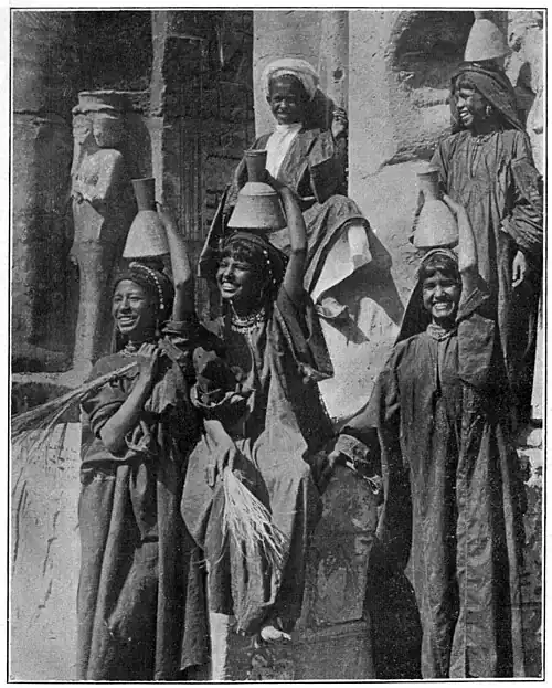 EGYPTIAN GIRLS AT THEBES.