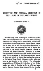 Evolution and Natural Selection in the Light of the New Church (1879) by Edmund Swift