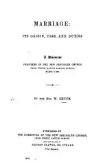 Marriage Its Origin, Uses, and Duties (1850) by William Bruce