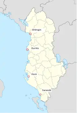 major sea ports in Albania