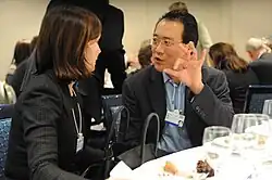 This gesture could fulfill the role of information communication between speakers, but it could also act to aid this man in lexical access as he speaks.