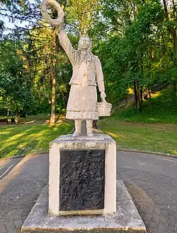 Statue of Marița, Romanian girl shot by Ottoman soldiers in 1878, while bringing water to Romanian soldiers fighting in the Romanian War of Independence