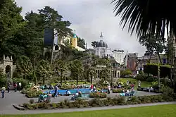 Portmeirion view of central plaza