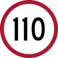 110 km/h (68 mph) on ground-level expressways