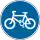 Pedal cycles only sign - a blue sign with a white bicycle icon