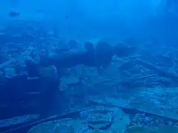 The Maypole in context of the wreckage - seen from the port side looking forwards